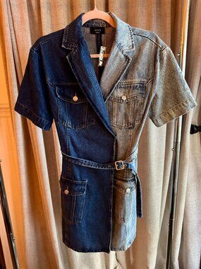 Vici Small Two-toned Denim Dress